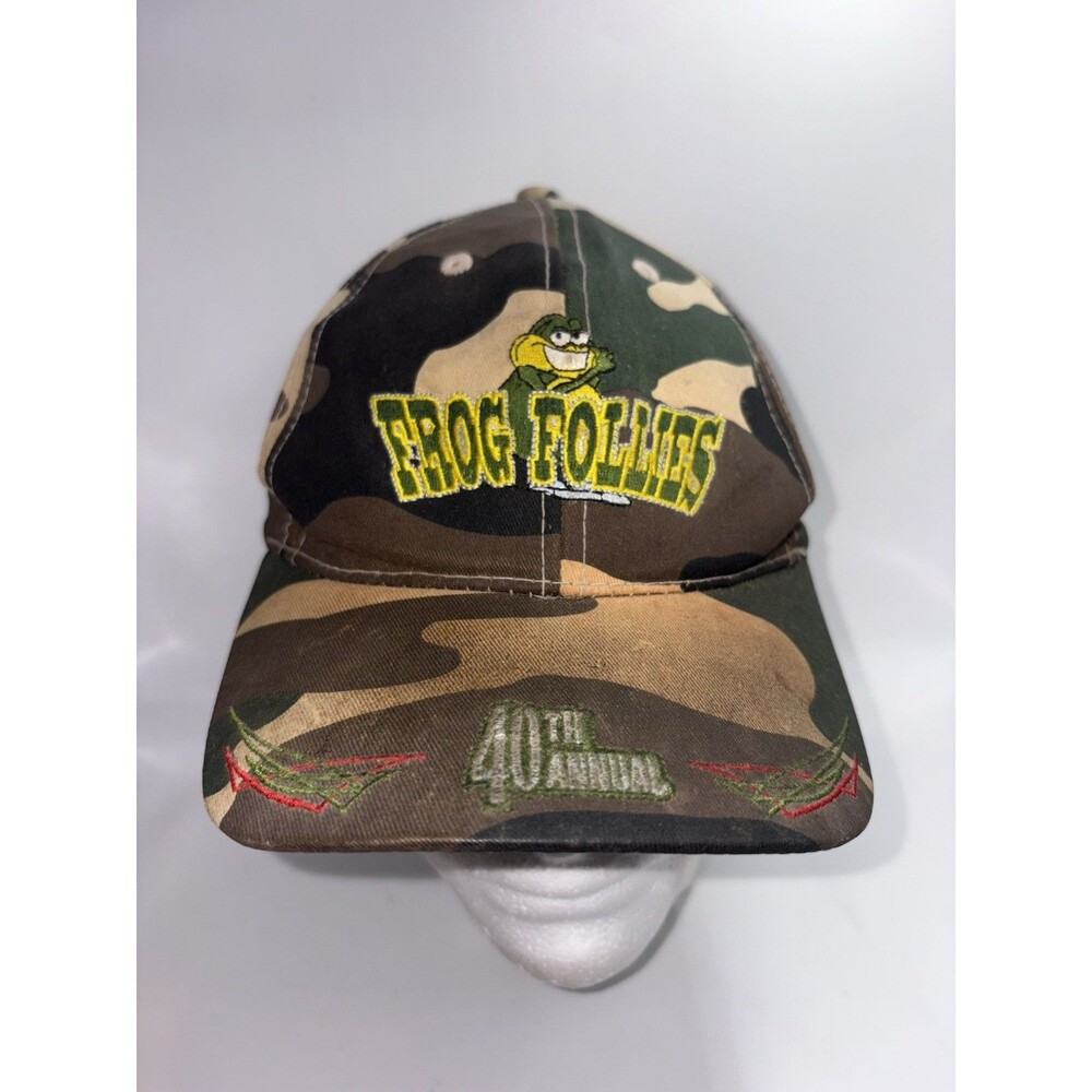 Frog Follies Evansville Indiana Cap Hat 40th Annual 2014 Street Rod Event Camo